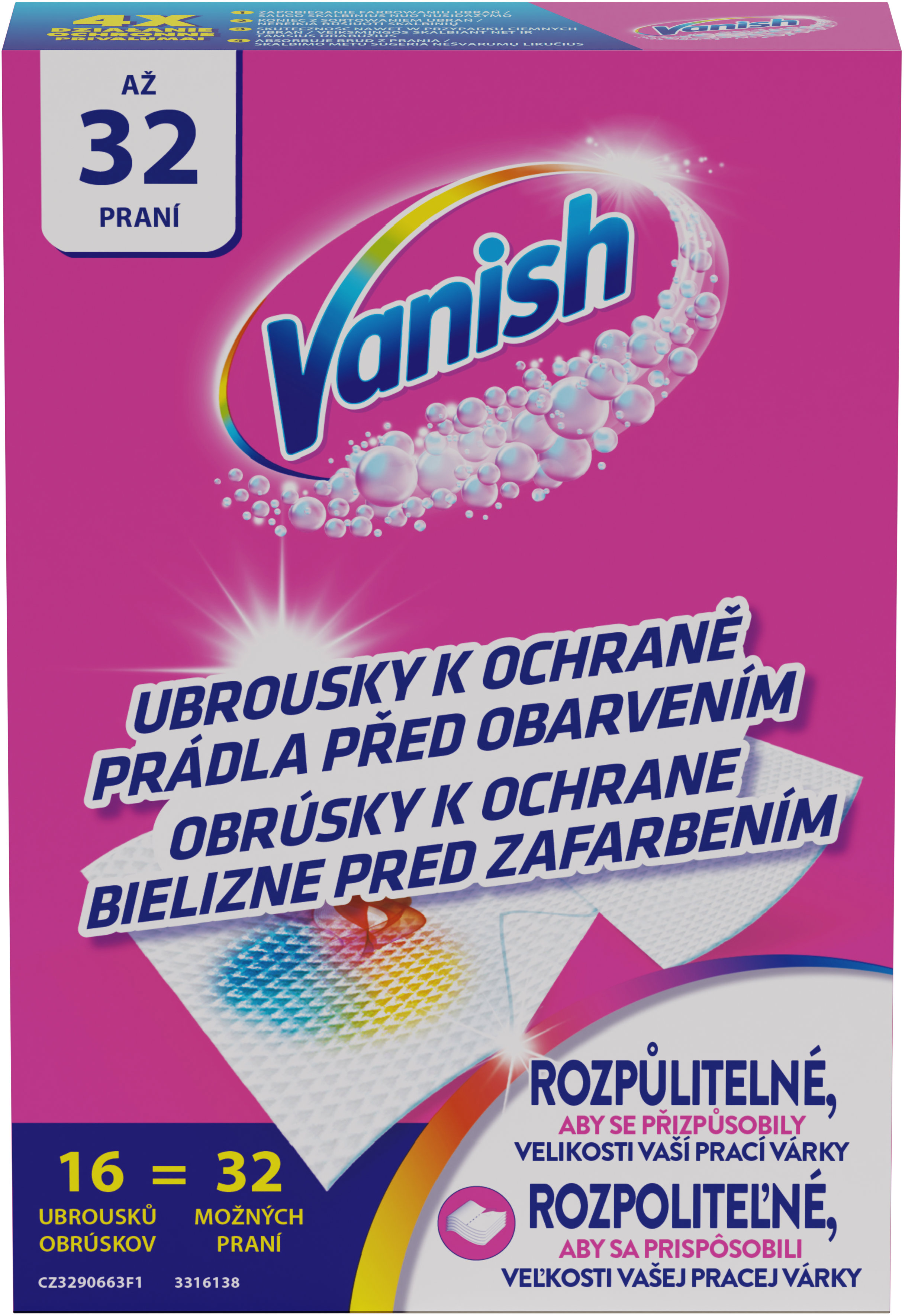 VANISH Color Protect 16 ks (32 praní)