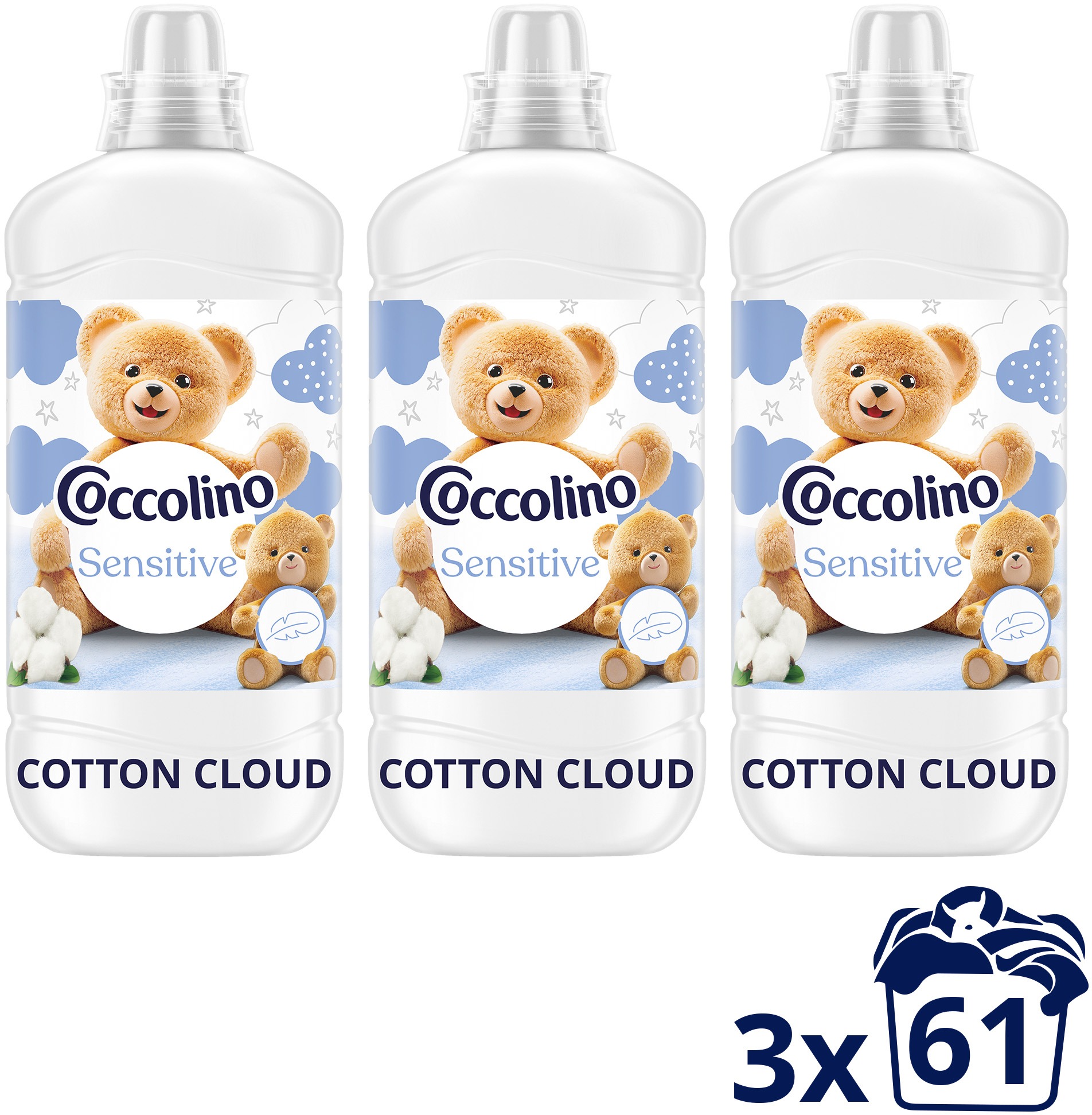 COCCOLINO Cotton Cloud 3× 1,403 l (61 praní)