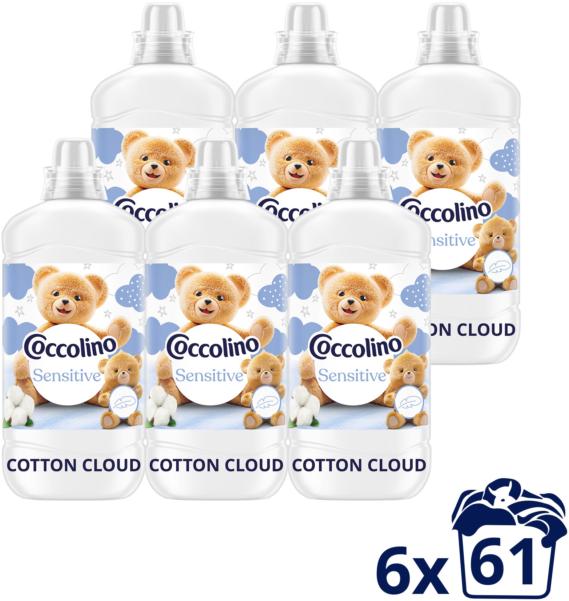 COCCOLINO Cotton Cloud 6× 1,403 l (61 praní)