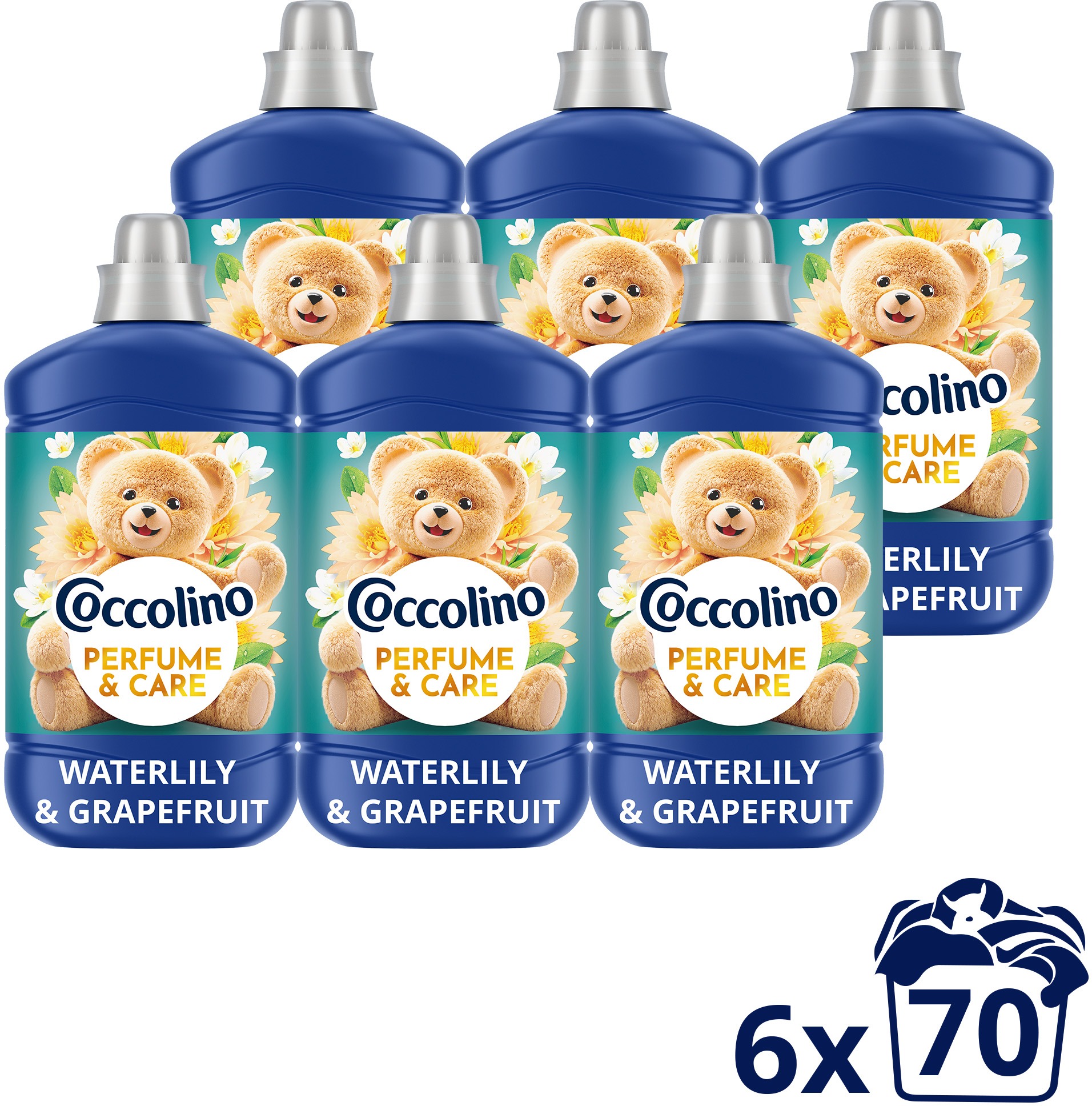 COCCOLINO Waterlily & Grapefruit 6× 1,610 l (70 praní)