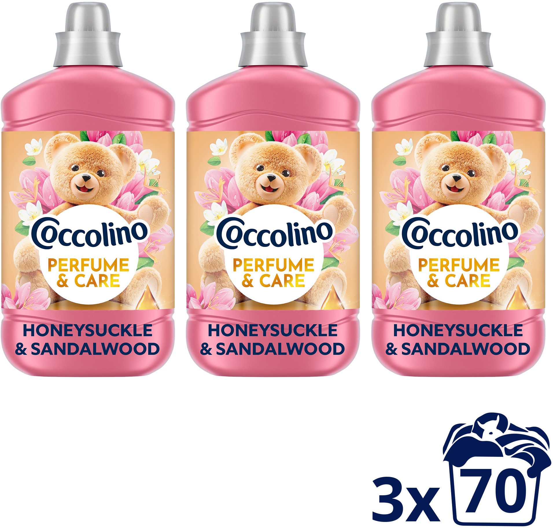 COCCOLINO Honeysuckle & Sandalwood 3× 1,610 l (70 praní)