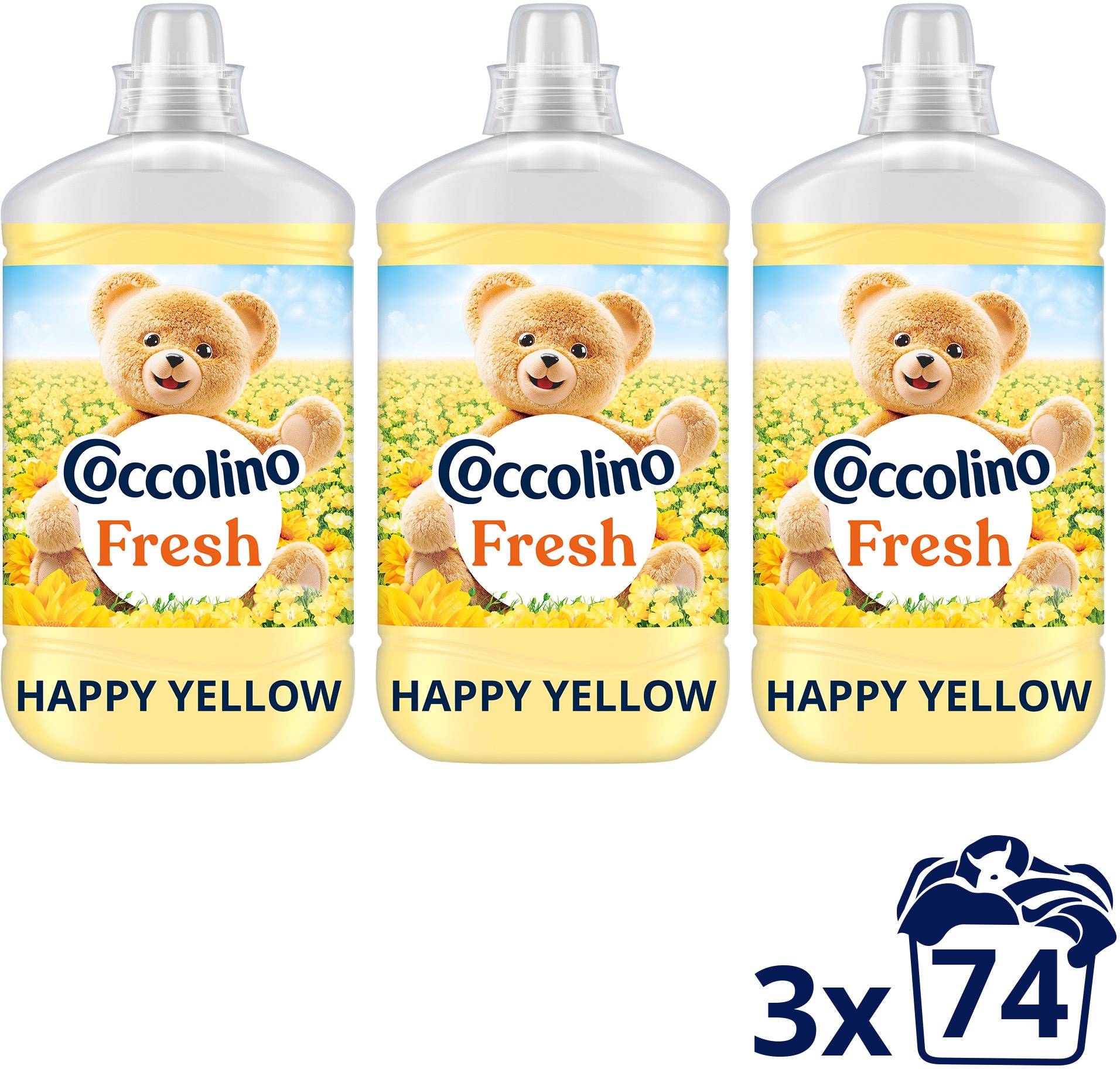 COCCOLINO Fresh Happy Yellow 3× 1,702 (74 praní)