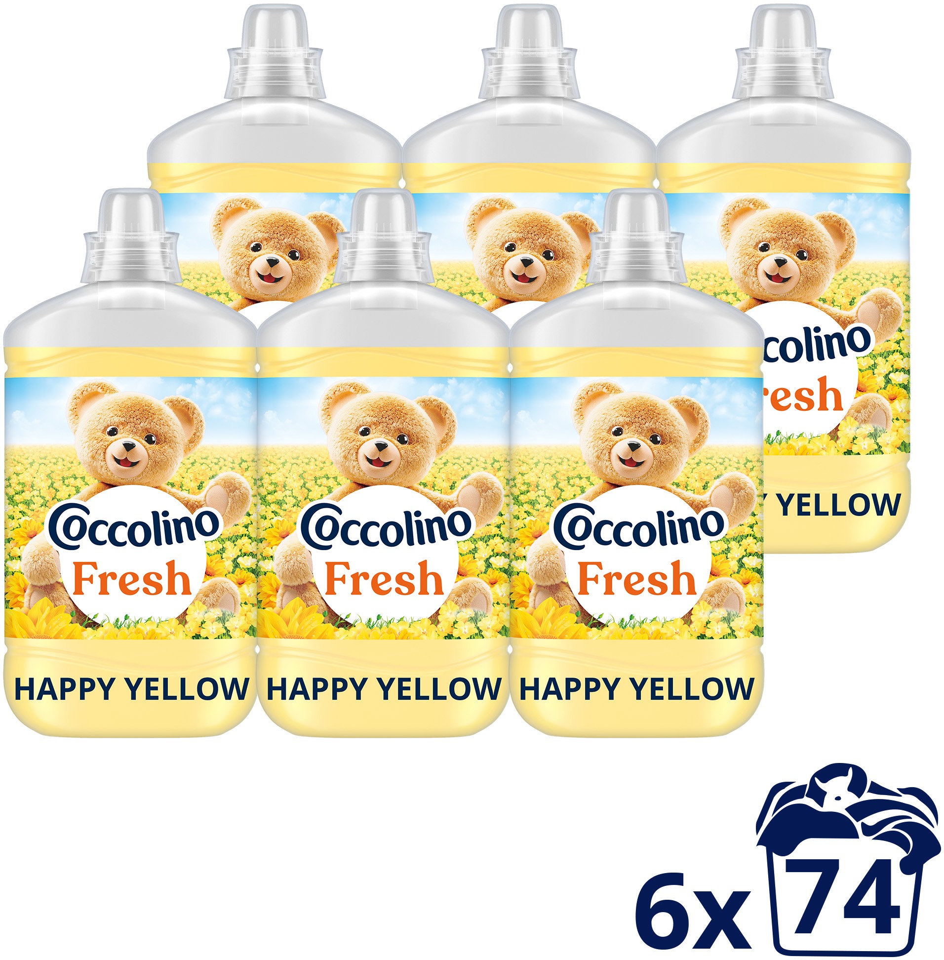COCCOLINO Fresh Happy Yellow 6× 1,702 (74 praní)