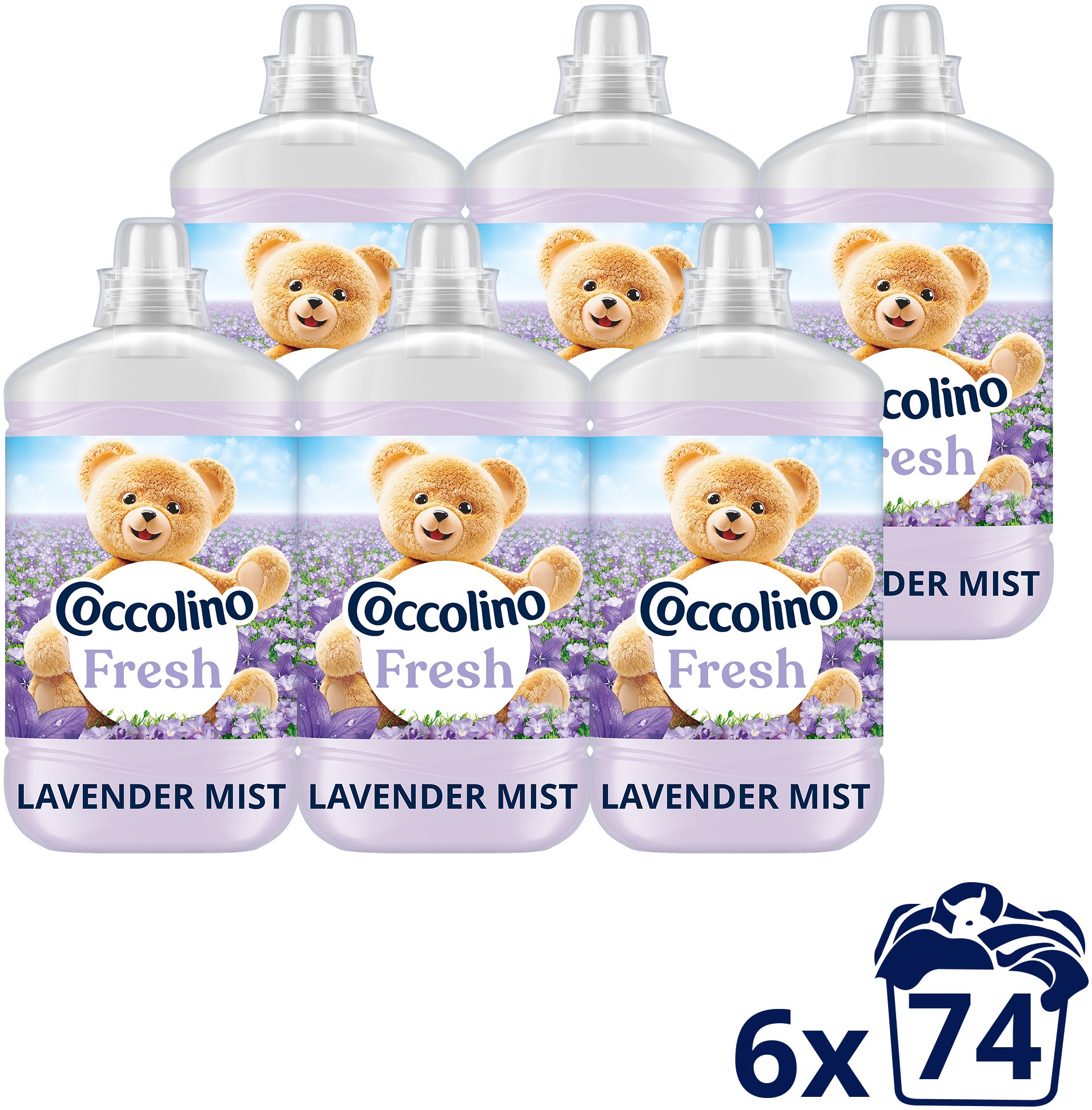 COCCOLINO Fresh Lavender Mist 6× 1,702 (74 praní)