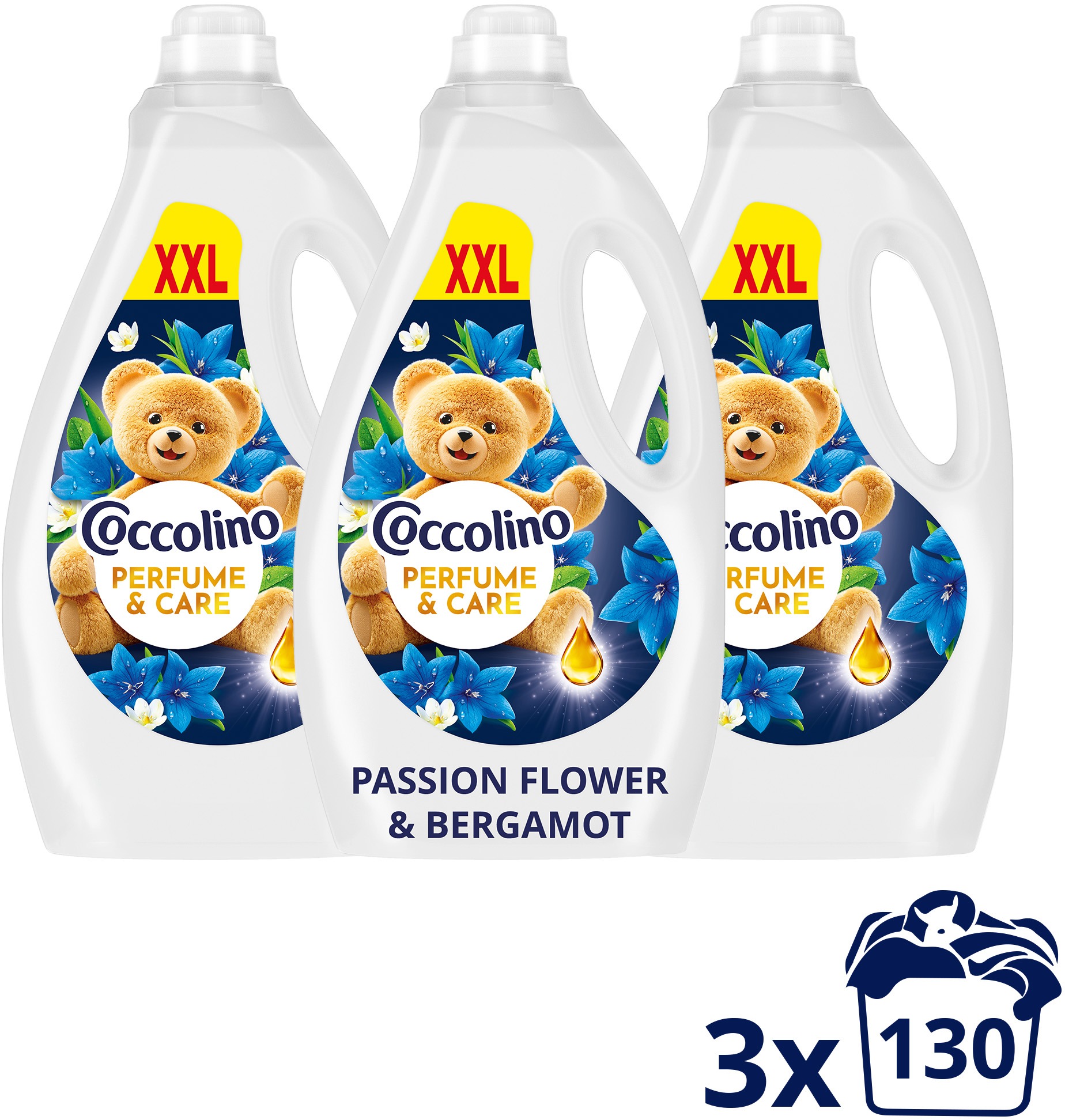 COCCOLINO Passion Flower & Bergamot 3× 2,875 l (125 praní)