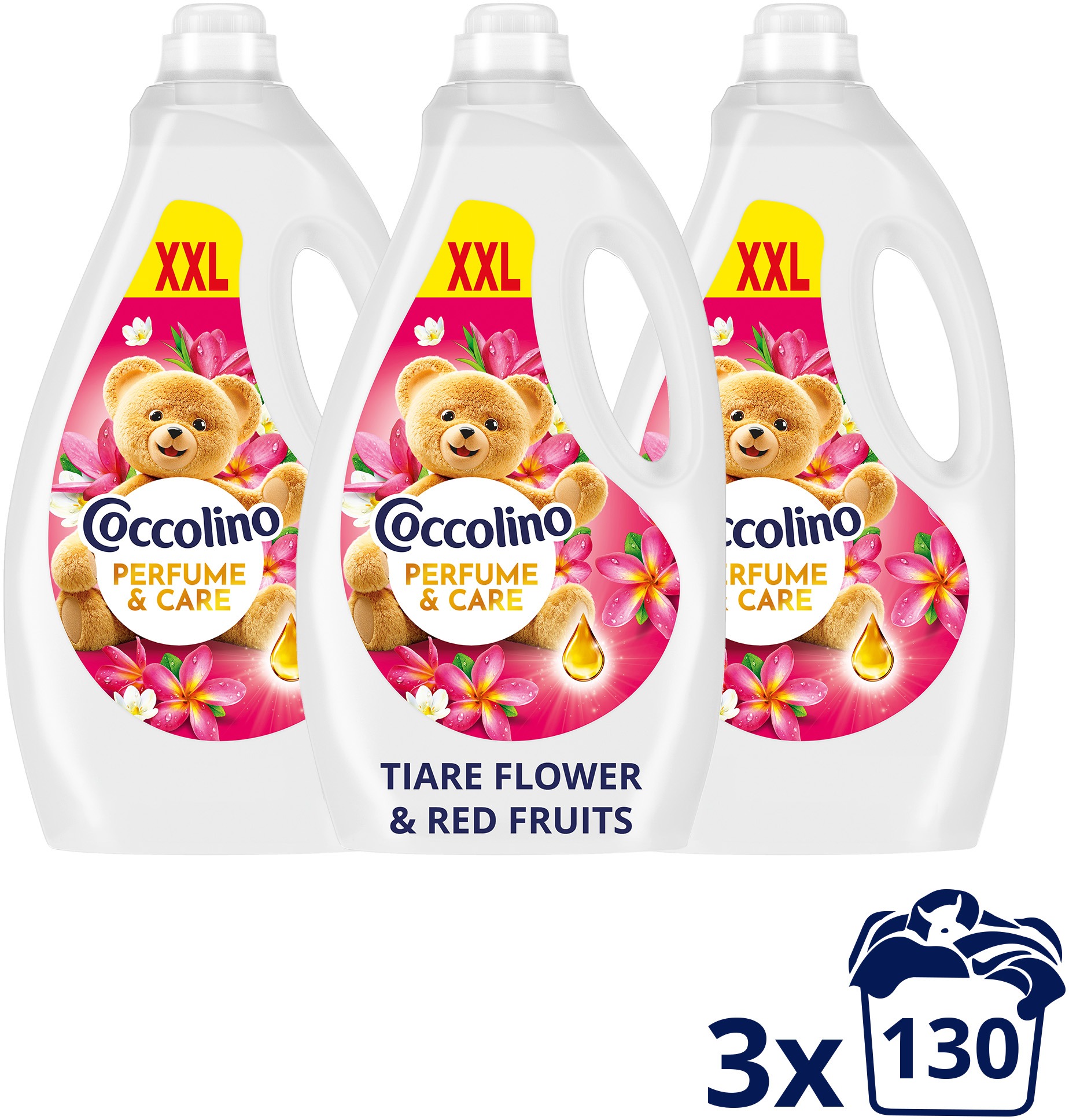COCCOLINO Tiare Flower & Red Fruits 3× 2,875 l (125 praní)