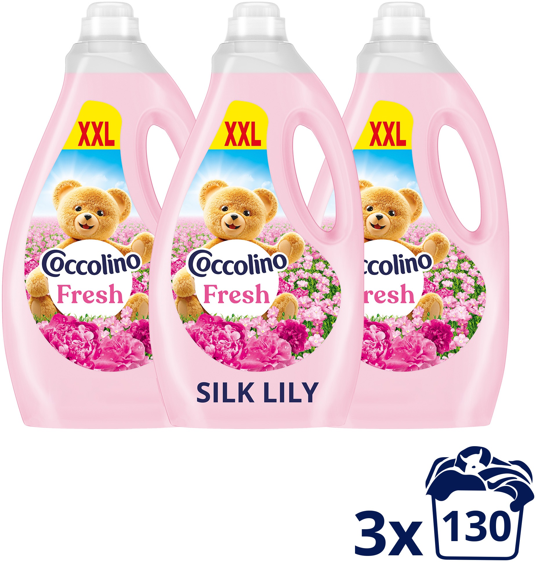 COCCOLINO Fresh Silk Lily 3× 2,990 l (130 praní)