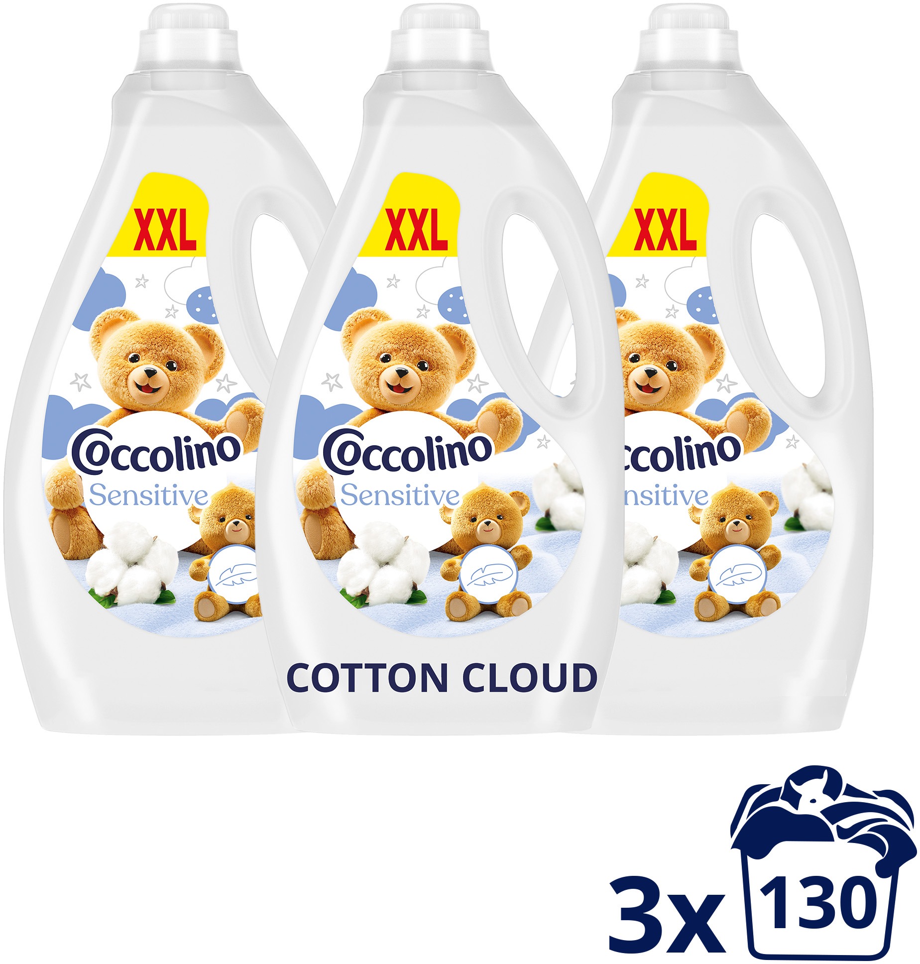 COCCOLINO Cotton Cloud 3× 2,990 l (130 praní)