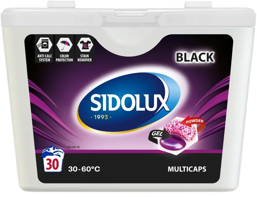 SIDOLUX Multicaps Black 30 ks