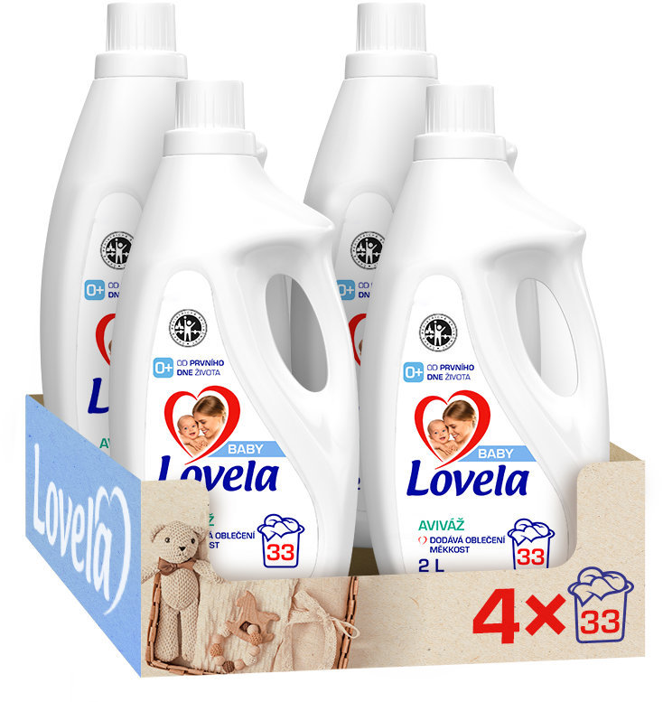 LOVELA Baby hypoalergénna aviváž 4× 2 l (132 praní)