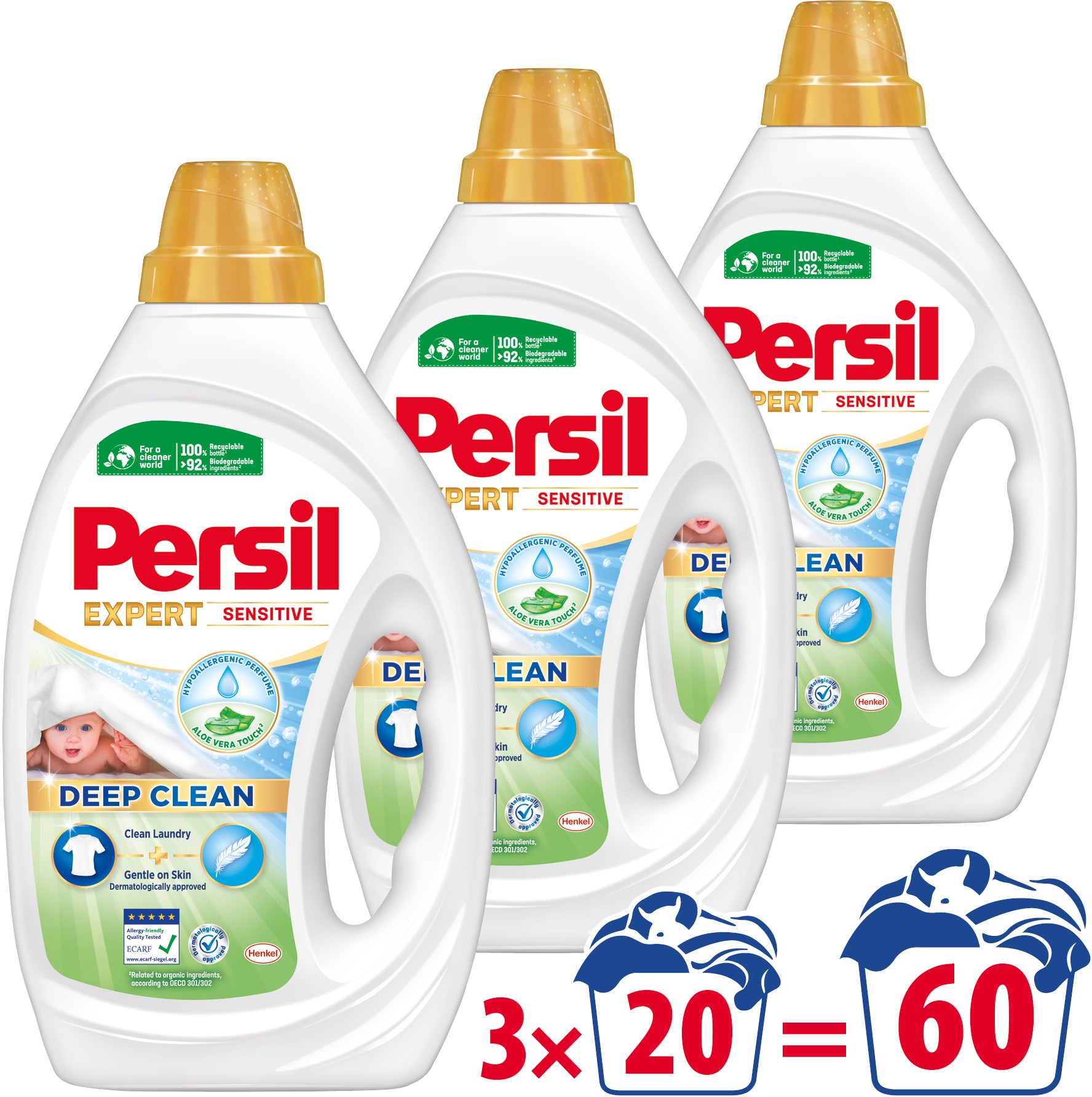 PERSIL Sensitive 3× 900 ml (60 praní)