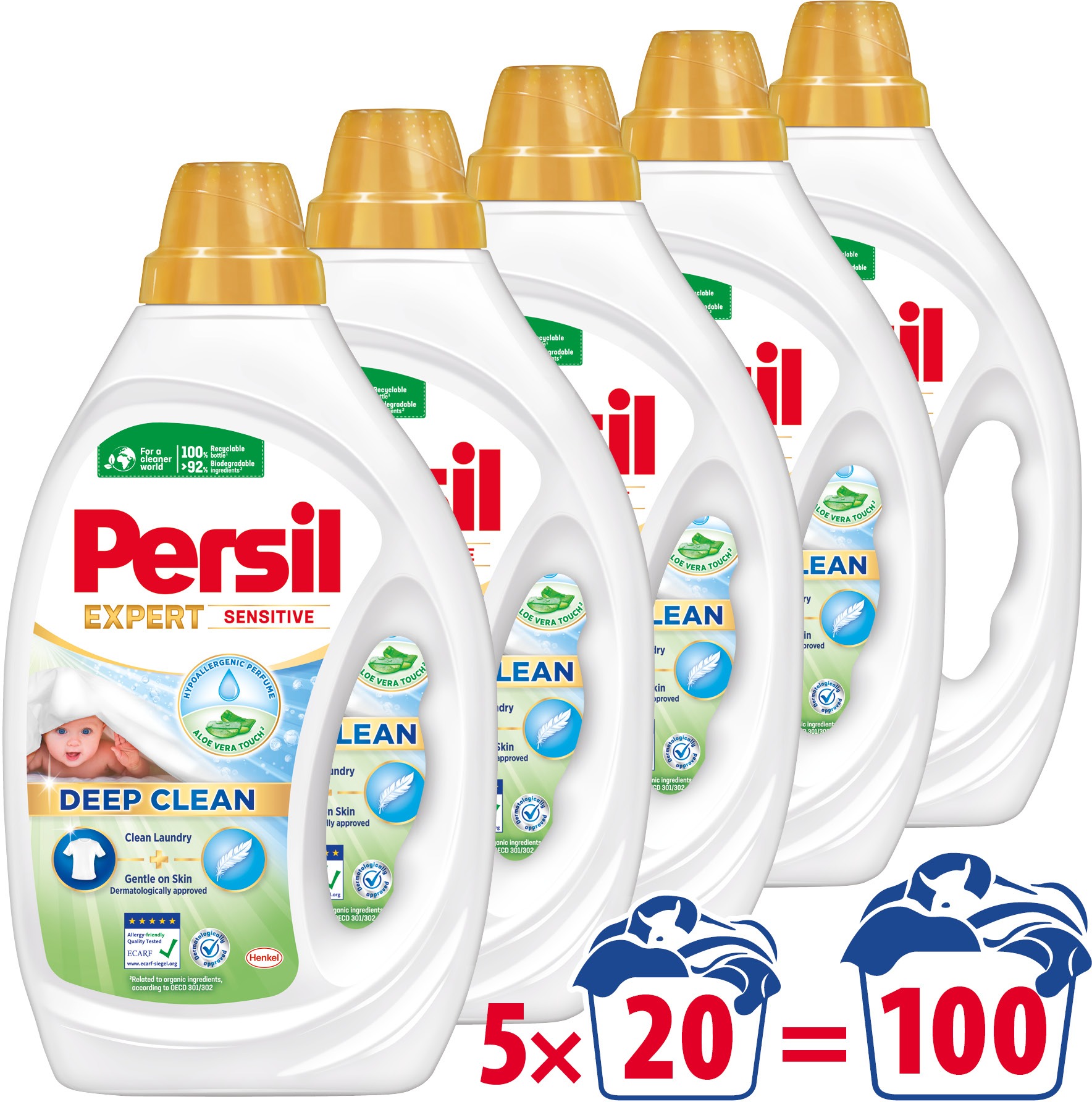 PERSIL Sensitive 5× 900 ml (100 praní)