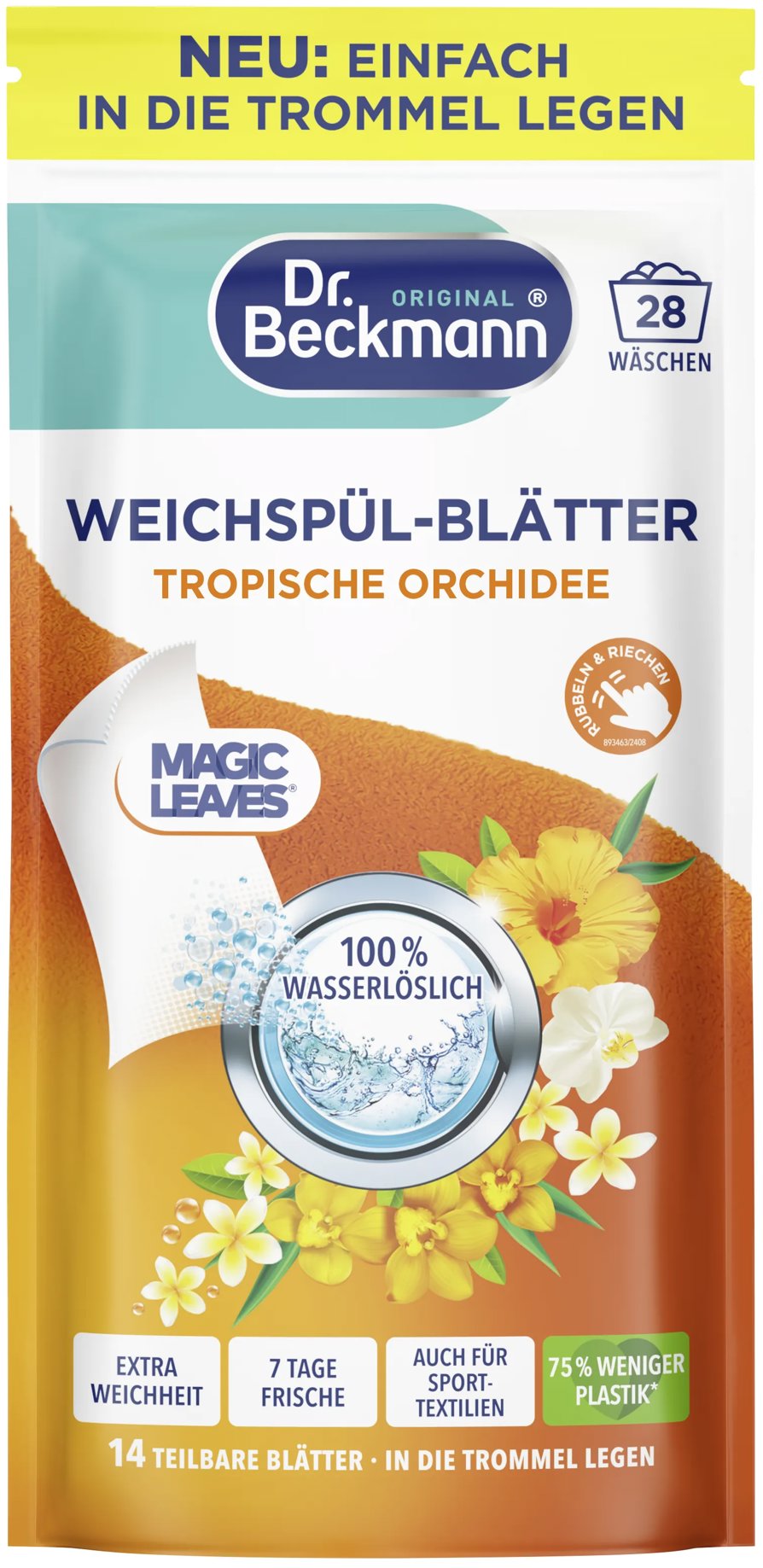 DR. BECKMANN papieriky s avivážou – Tropická orchidea 62 g (28 ks)