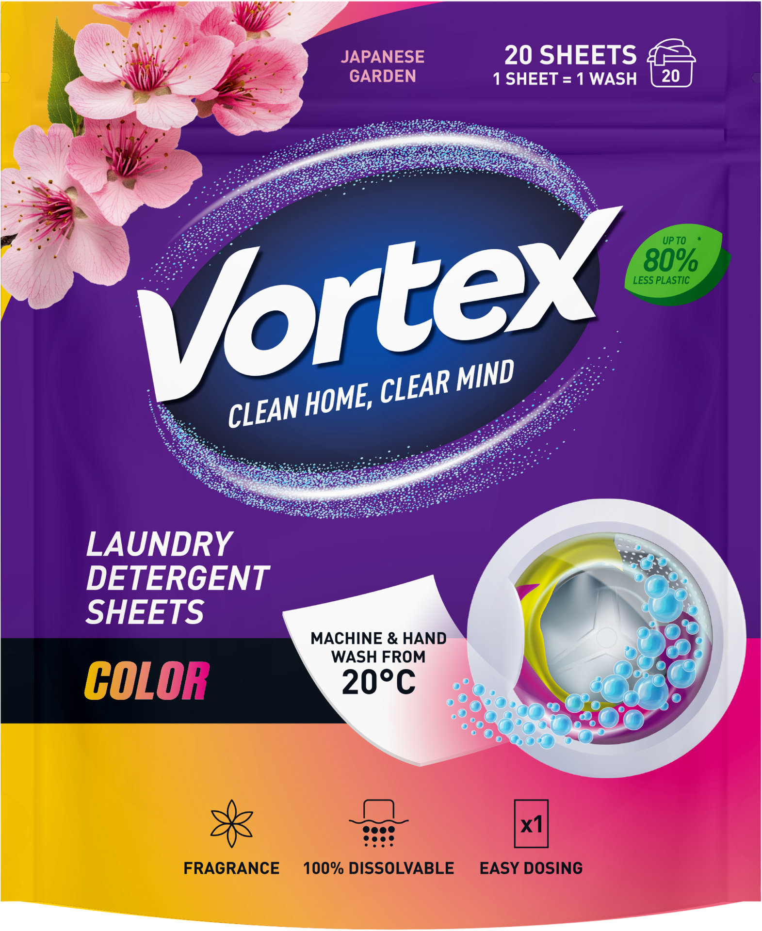 VORTEX pracie papieriky Color (20 praní)