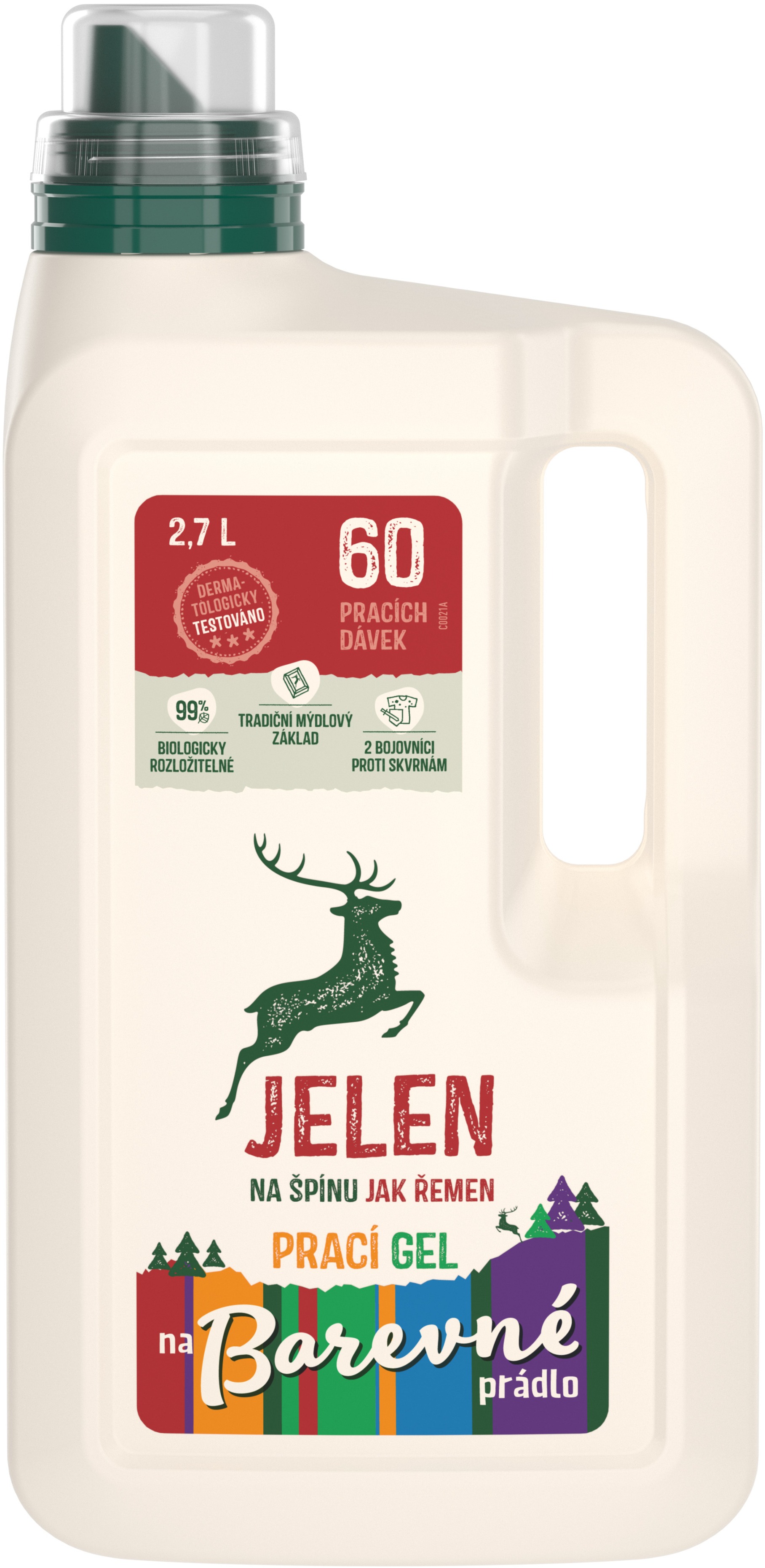 JELEN Prací gél na farebnú bielizeň 2,7 l (60 praní)