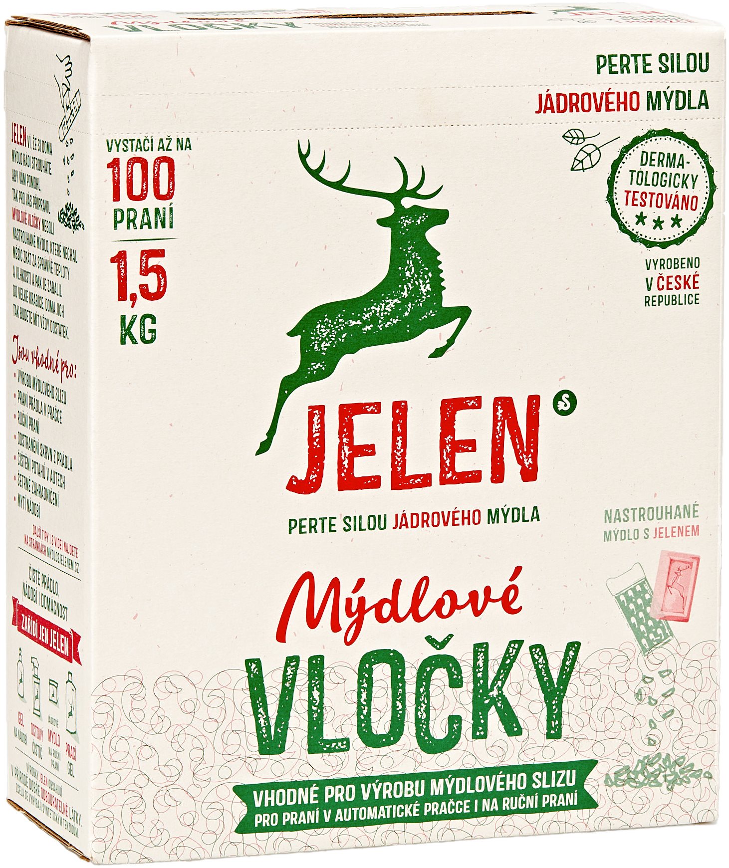 JELEN Mydlové vločky 1,5 kg (100 praní)