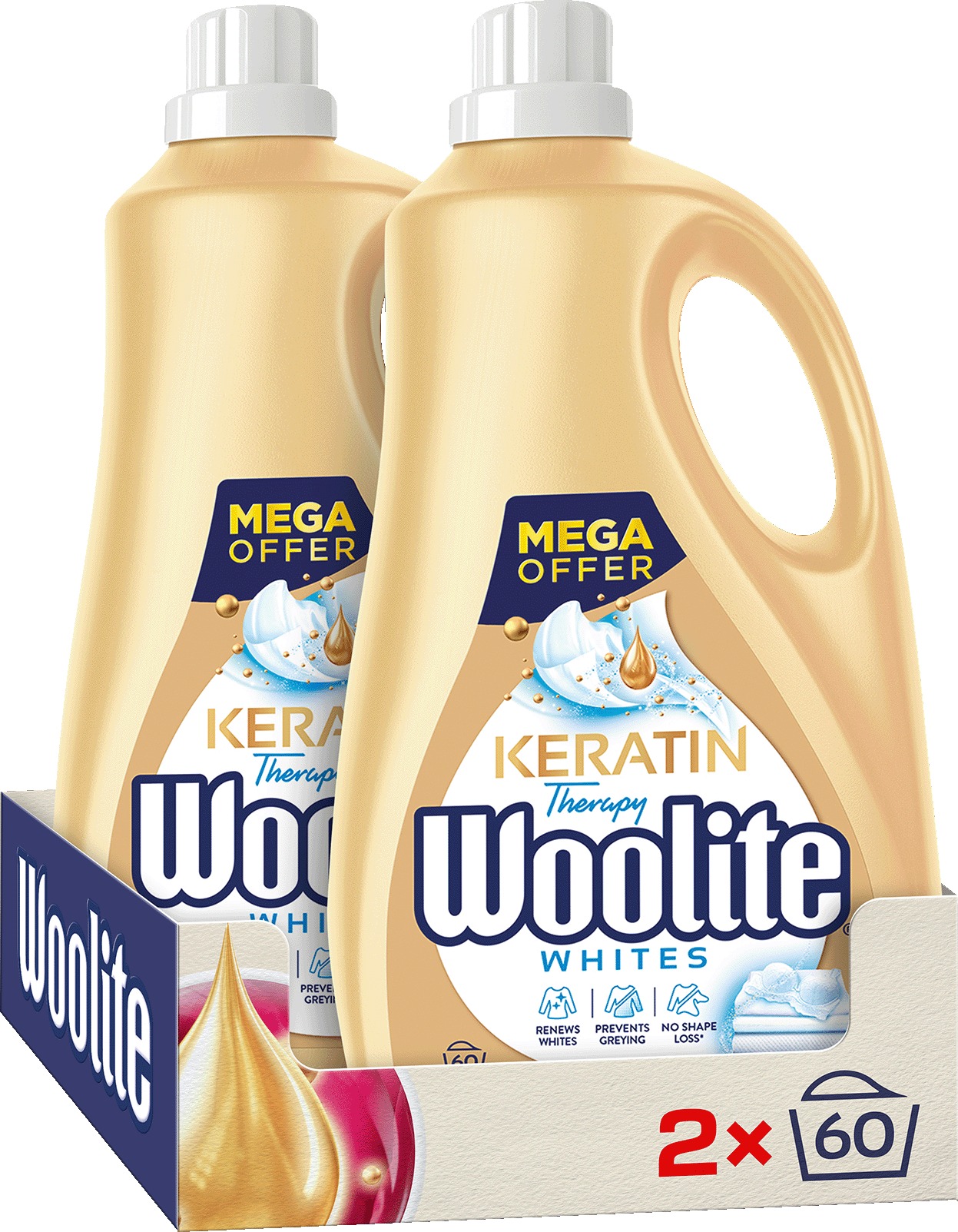 WOOLITE Extra White Brillance 2× 3,6 l (120 praní)
