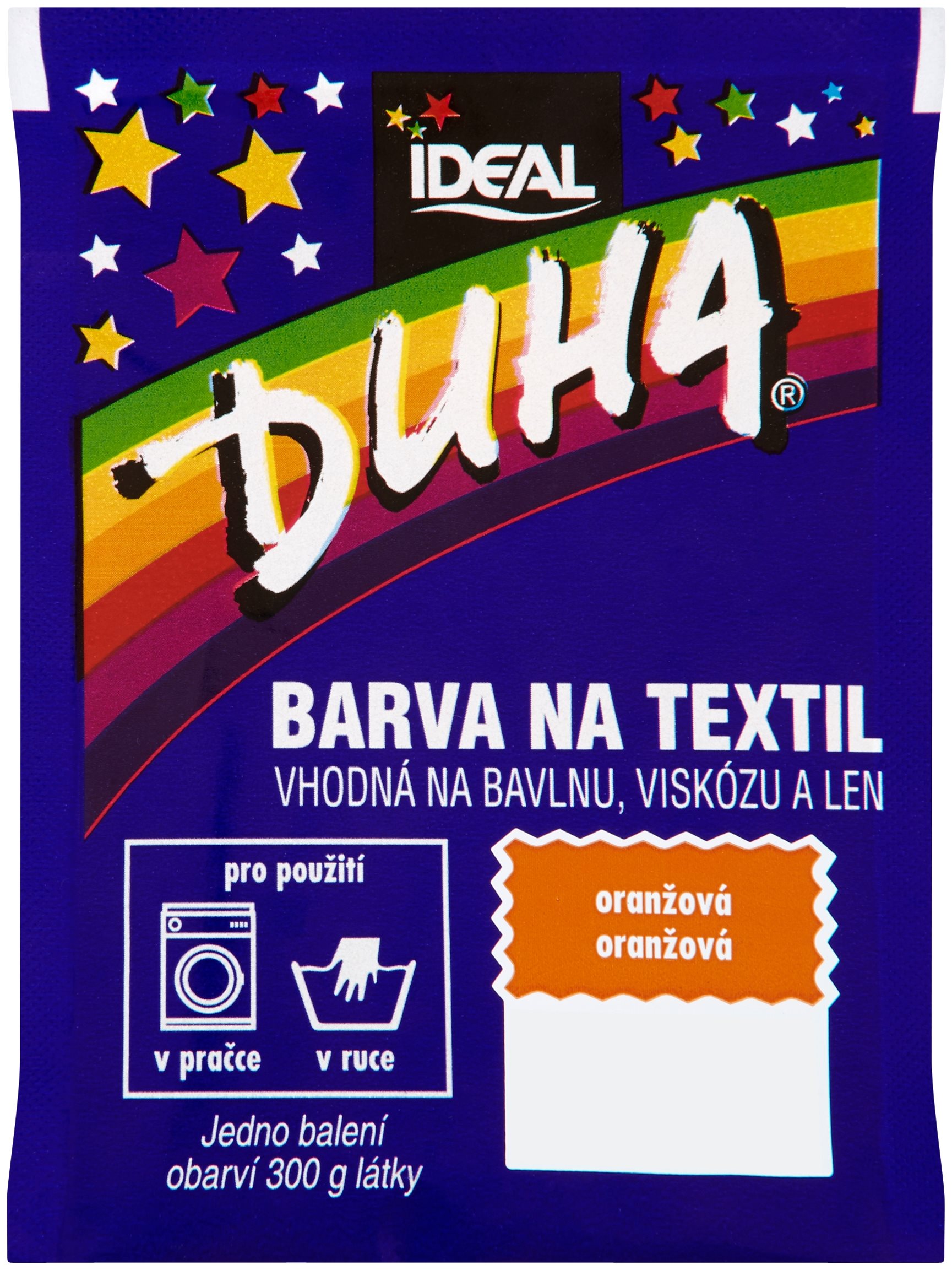 DUHA farba na textil oranžová 15 g