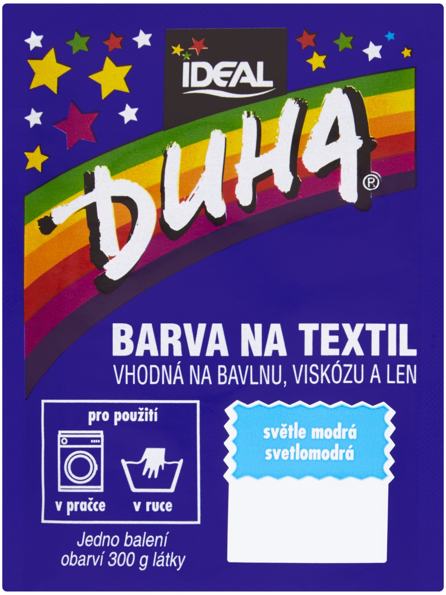 DUHA farba na textil svetlo modrá 15 g