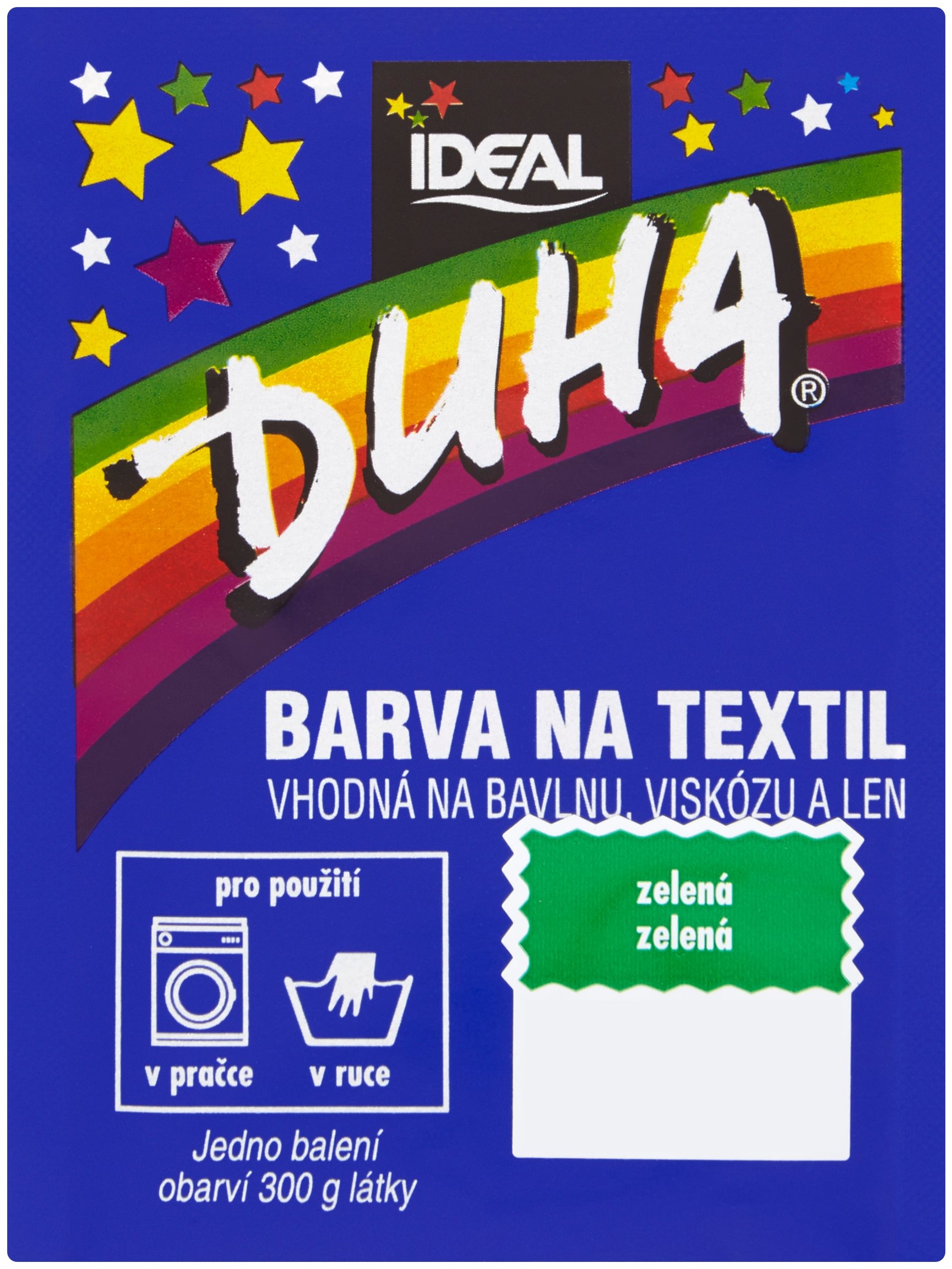 DUHA farba na textil zelená 15 g