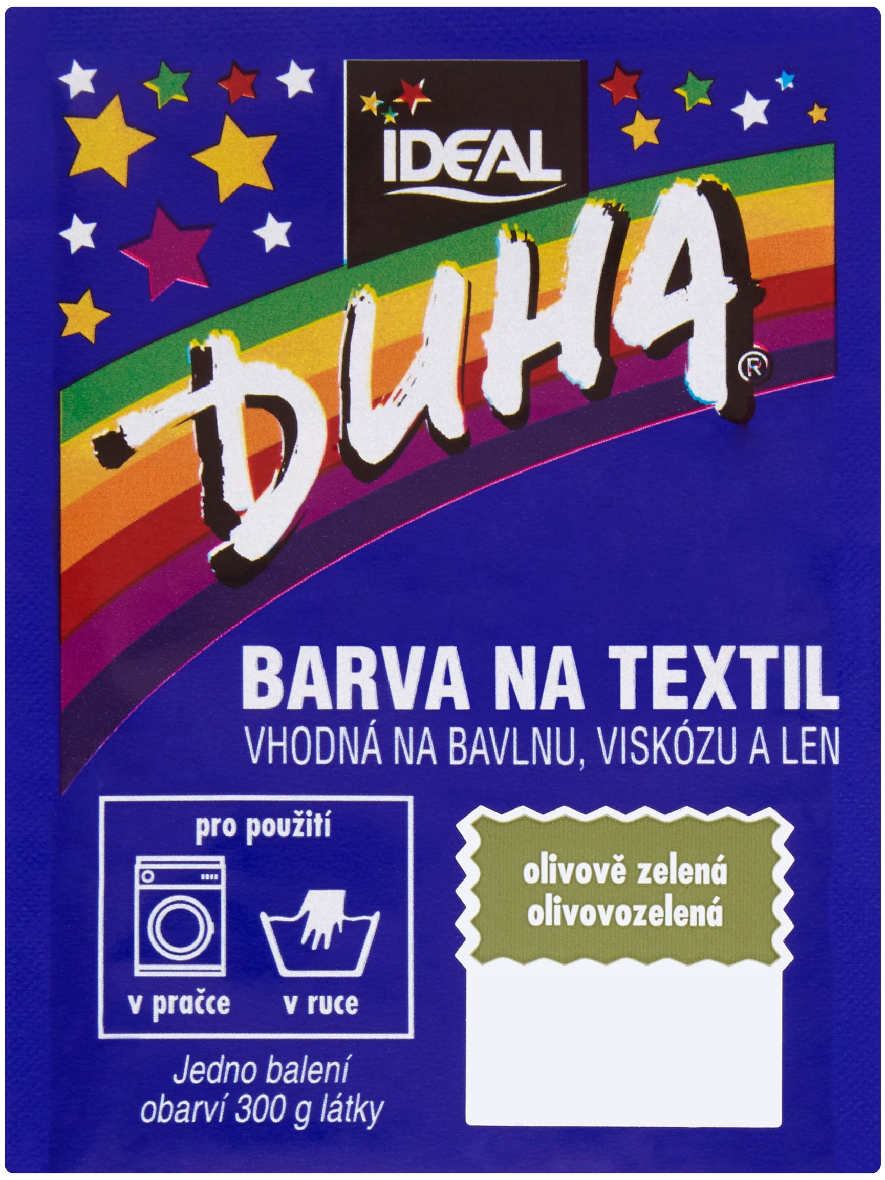 DUHA farba na textil olivovo zelená 15 g