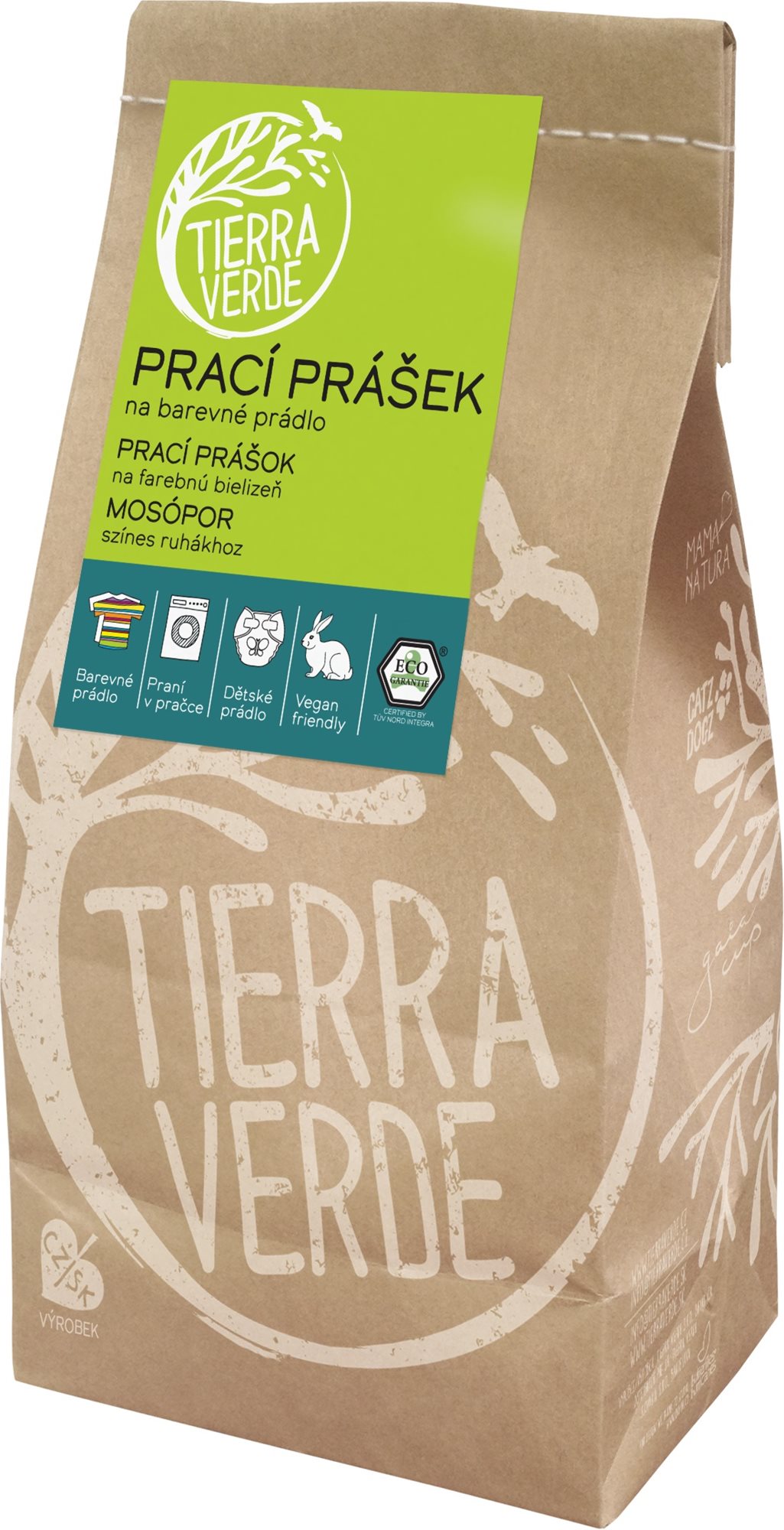 TIERRA VERDE prací prášok na farebnú bielizeň 850 g (56 praní)
