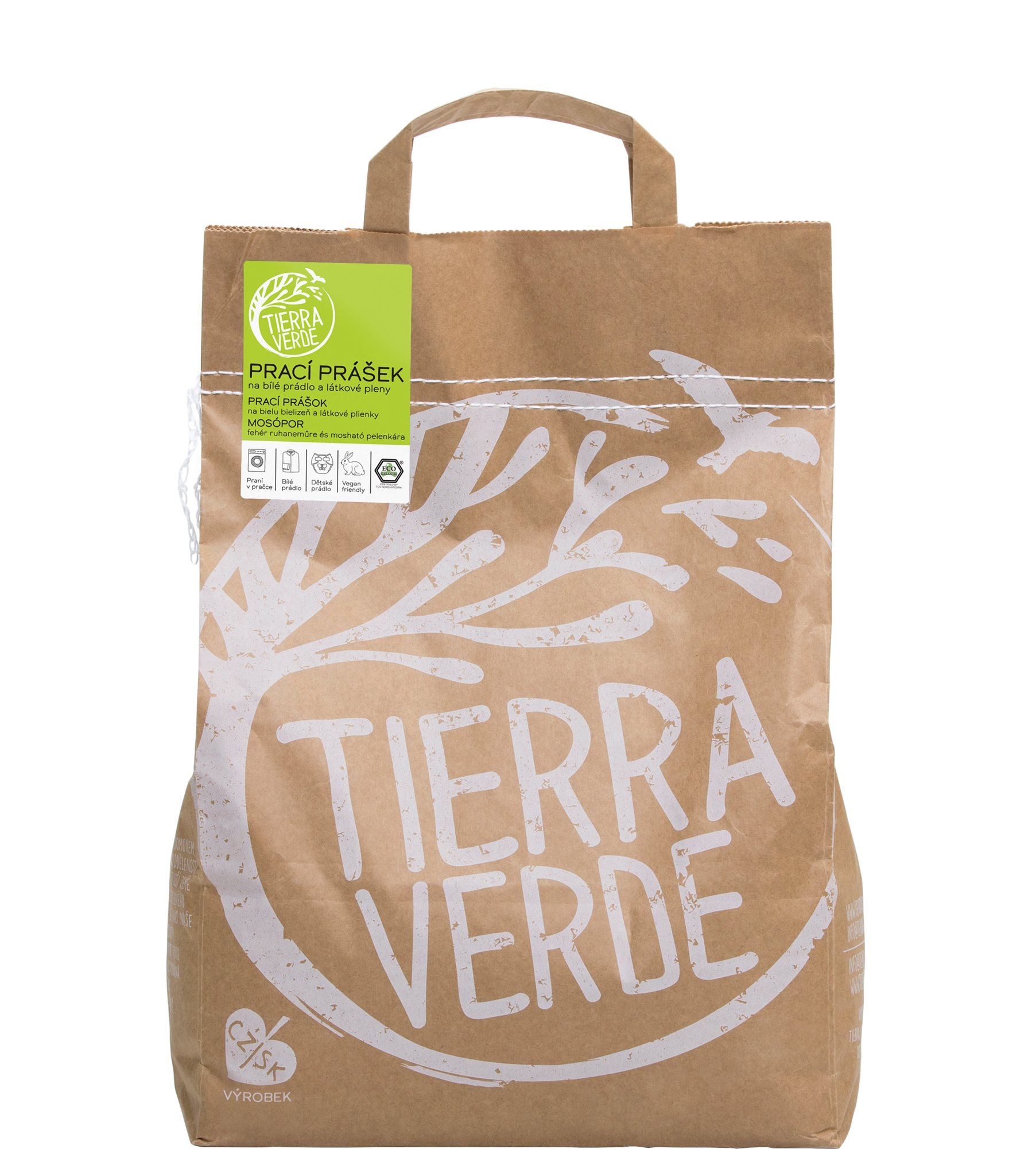 TIERRA VERDE prací prášok na bielu bielizeň a plienky 5 kg (333 praní)