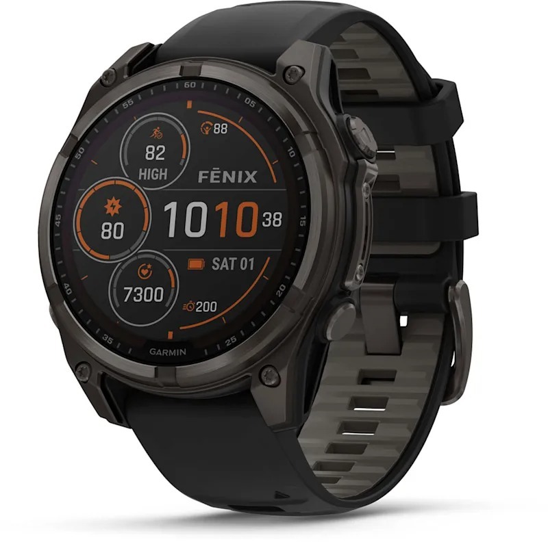 Garmin Fenix 8 47 mm Sapphire Solar Titanium Black/Pebble Grey Band