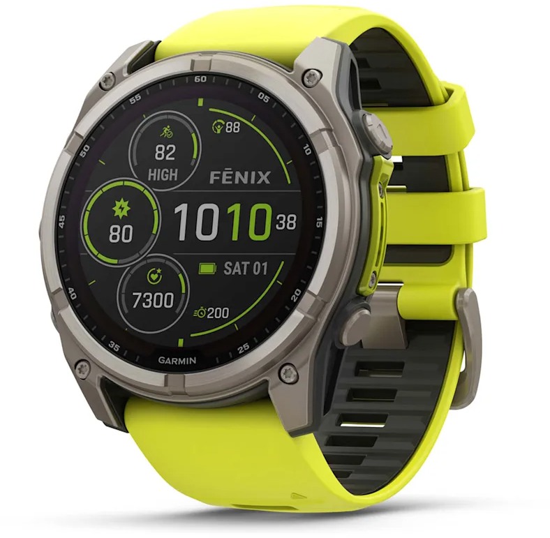 Garmin Fenix 8 51 mm Solar Sapphire Titanium Amp Yellow/Graphite