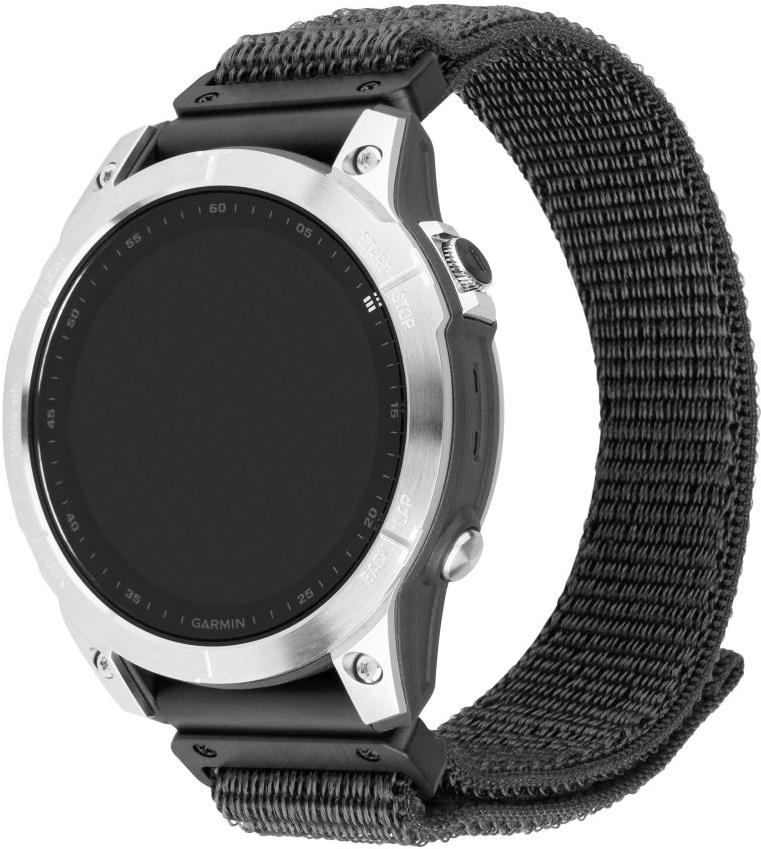 FIXED Nylon Sporty Strap na Garmin QuickFit 22 mm tmavosivý
