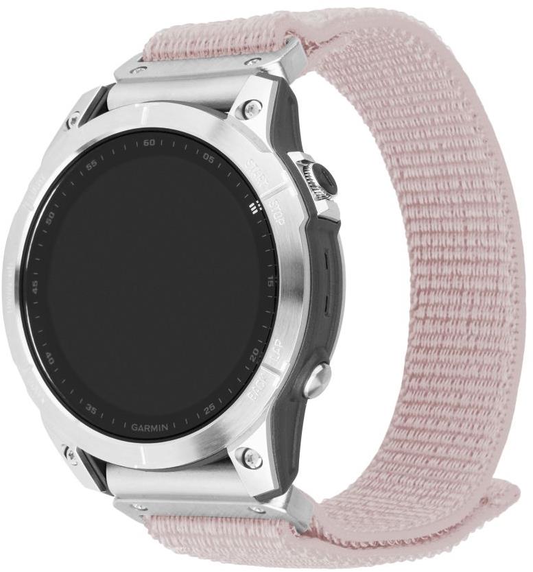 FIXED Nylon Sporty Strap na Garmin QuickFit 22 mm ružovo-zlatý