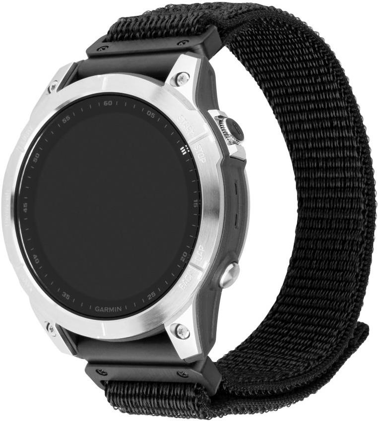 FIXED Nylon Sporty Strap na Garmin QuickFit 26 mm čierny