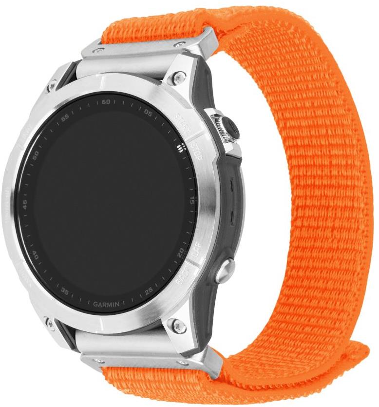 FIXED Nylon Sporty Strap na Garmin QuickFit 26 mm oranžový