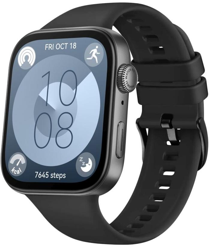FIXED Silicone Strap na Huawei Watch FIT 3/4 čierny