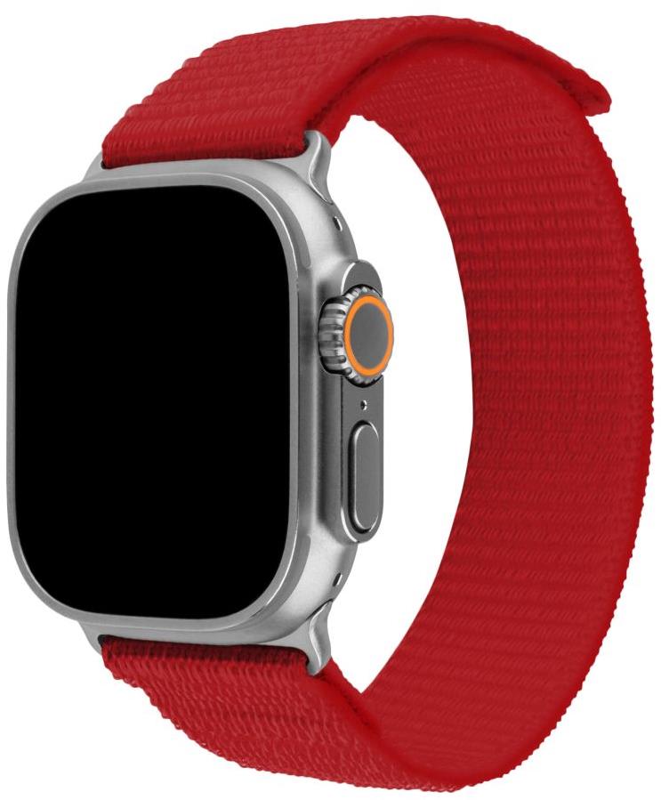 FIXED Nylon Sporty Strap na Apple Watch Ultra 49 mm červený