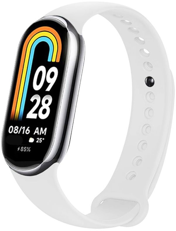 FIXED Silicone Strap na Xiaomi Smart Band 10/9/8 biely