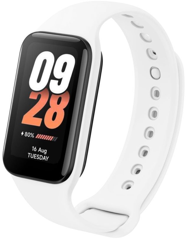 FIXED Silicone Strap na Xiaomi Smart Band 8 Active/9 Active biely