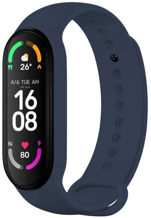 FIXED Silicone Strap na Xiaomi Band 7/Mi Band 6/ Mi Band 5 modrý