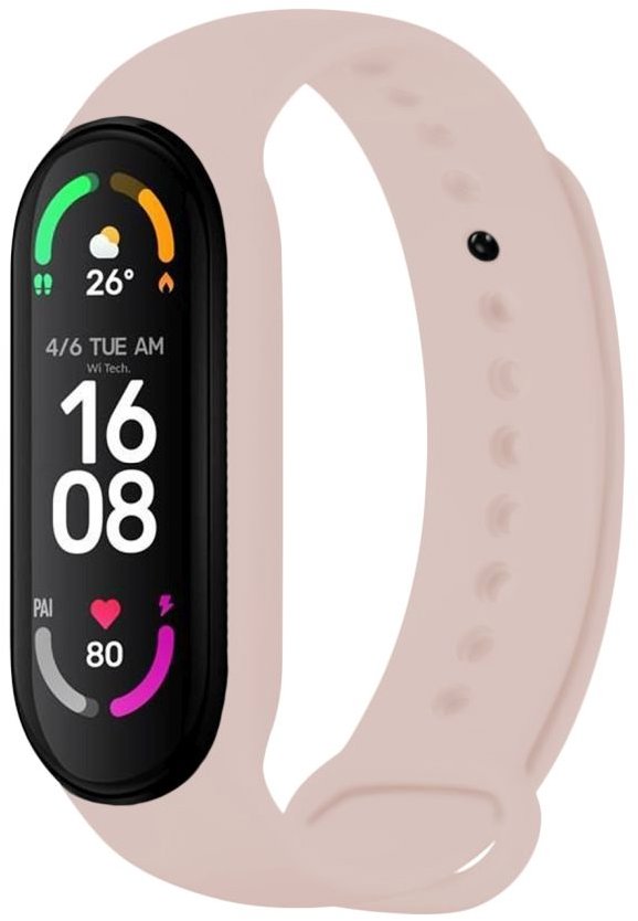 FIXED Silicone Strap na Xiaomi Band 7/Mi Band 6/Mi Band 5 ružový