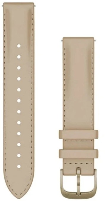 Garmin Quick Release (18 mm) kožený, Light Sand – Cream Gold