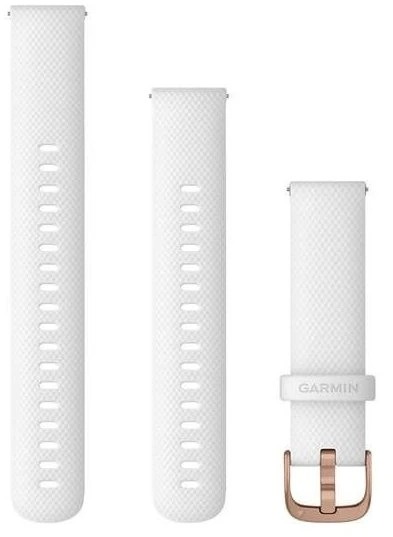Garmin Quick Release (18 mm) silikónový, White – Rose Gold