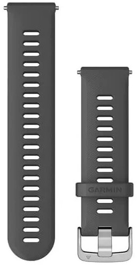 Garmin Quick Release (22 mm) silikónový, Slate Grey – Silver