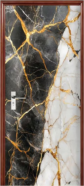 Predator Q1 Samolepiaca tapeta 2D na dvere, mix mramor