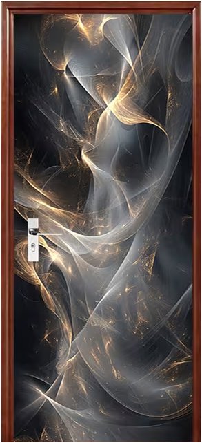 Predator Q1 Samolepiaca tapeta 2D na dvere, dymová clona