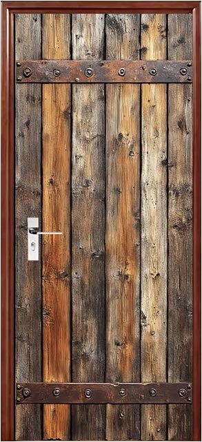 Predator Q1 Samolepiaca tapeta 2D na dvere, staré dvere