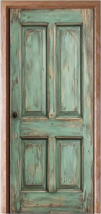 Predator Q1 Samolepiaca tapeta 2D na dvere, vo vintage štýle