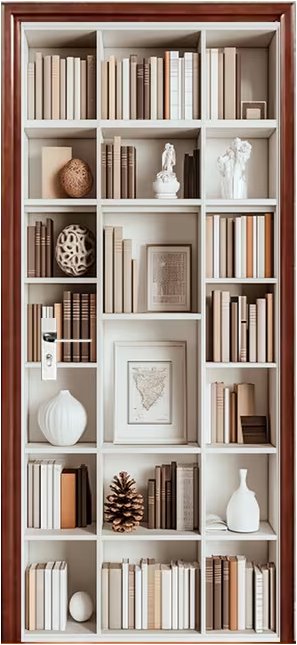 Predator Q1 Samolepiaca tapeta 2D na dvere, knižnica