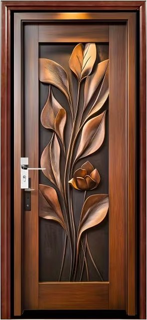 Predator Q1 Samolepiaca tapeta 2D na dvere, botanická tématika