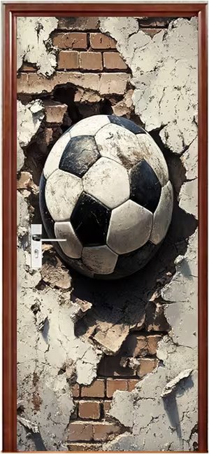 Predator Q1 Samolepiaca tapeta 2D na dvere, futbalová lopta