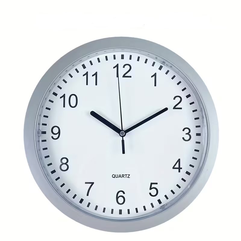 Predator Q1 Nástěnné hodiny, úložné hodiny se sejfem a prostorem na šperky, stříbrné 25 cm × 25 cm